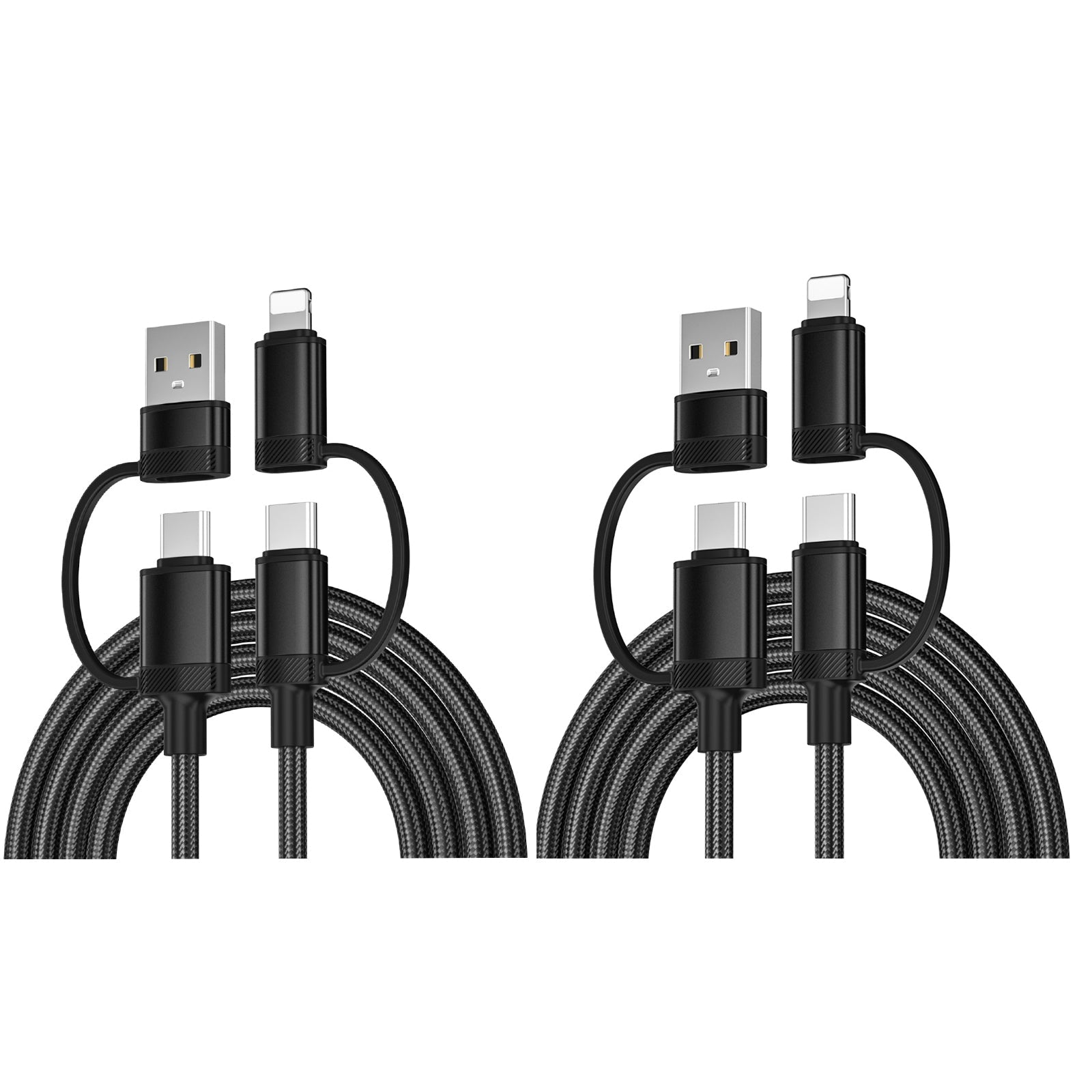 navor 4-in-1 USB C Fast Charging Cable 60W PD, USB-A/USB-C to USB-C/Lightning Multi Charger Cord