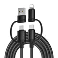 navor 4-in-1 USB C Fast Charging Cable 60W PD, USB-A/USB-C to USB-C/Lightning Multi Charger Cord