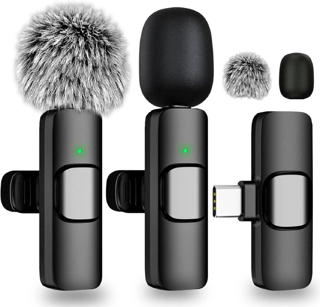 navor Wireless Lavalier Microphone for iPhone 15/16, Android USB-C