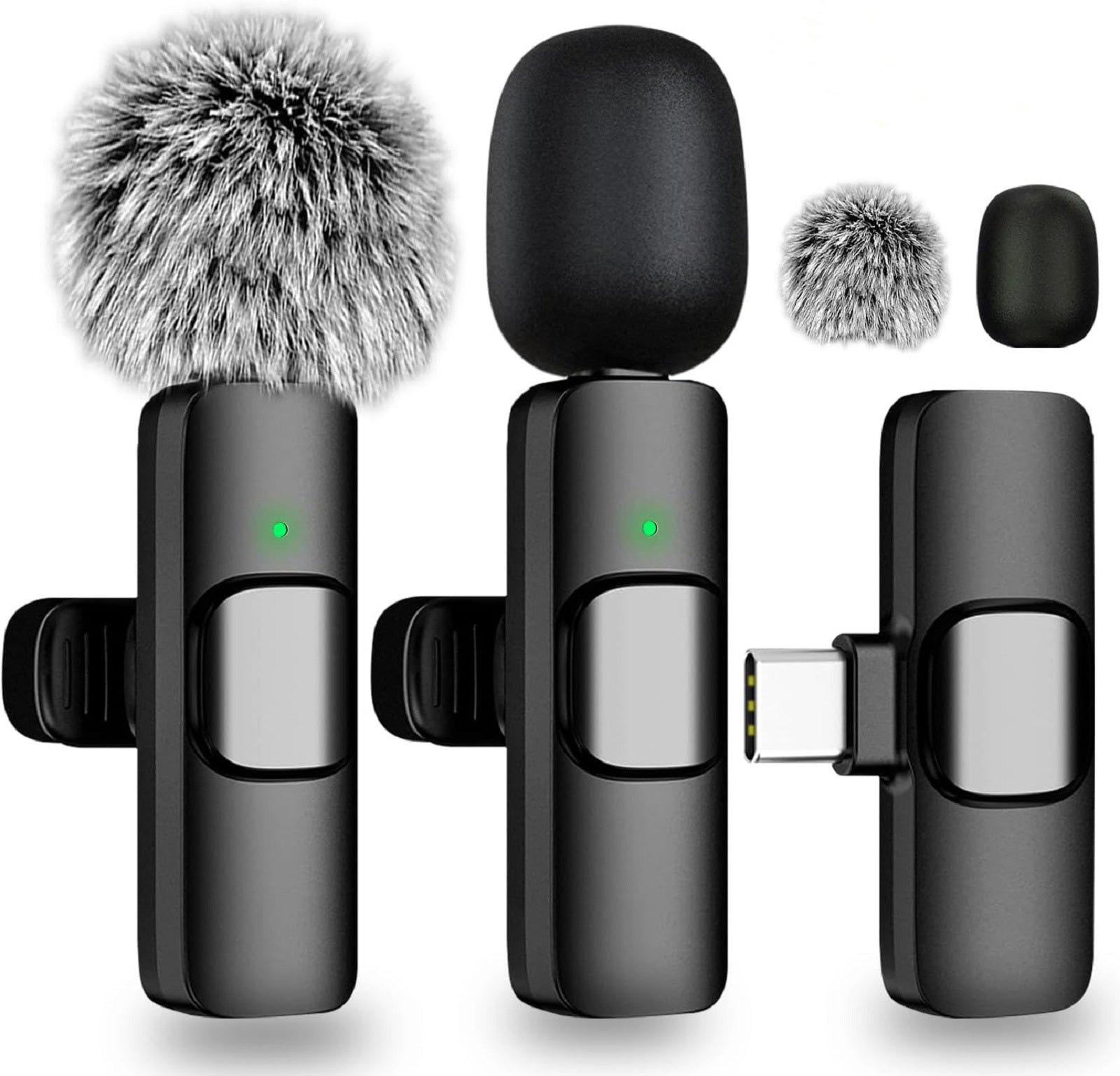 navor Wireless Lavalier Microphone for iPhone 15/16, Android USB-C