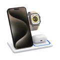 3-in-1 Wireless Charger Station for iPhone 17/16/15/14/13/12/Pro Max, Apple Watch Ultra 11/10/9/8/7/SE/6/5/4/3/2/1 & AirPods 4/3/Pro Samsung S24/S23/S22