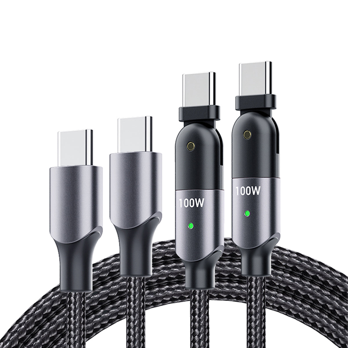 180 ° Rotating Head USB-C to USB-C Charging Cable - NAVOR