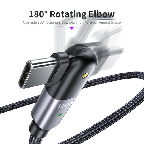 180 ° Rotating Head USB-C to USB-C Charging Cable