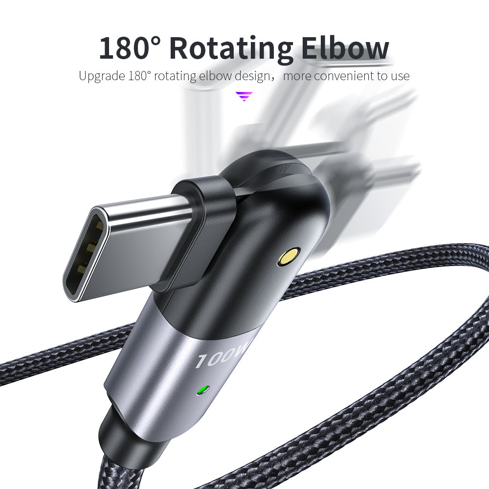180 ° Rotating Head USB-C to USB-C Charging Cable