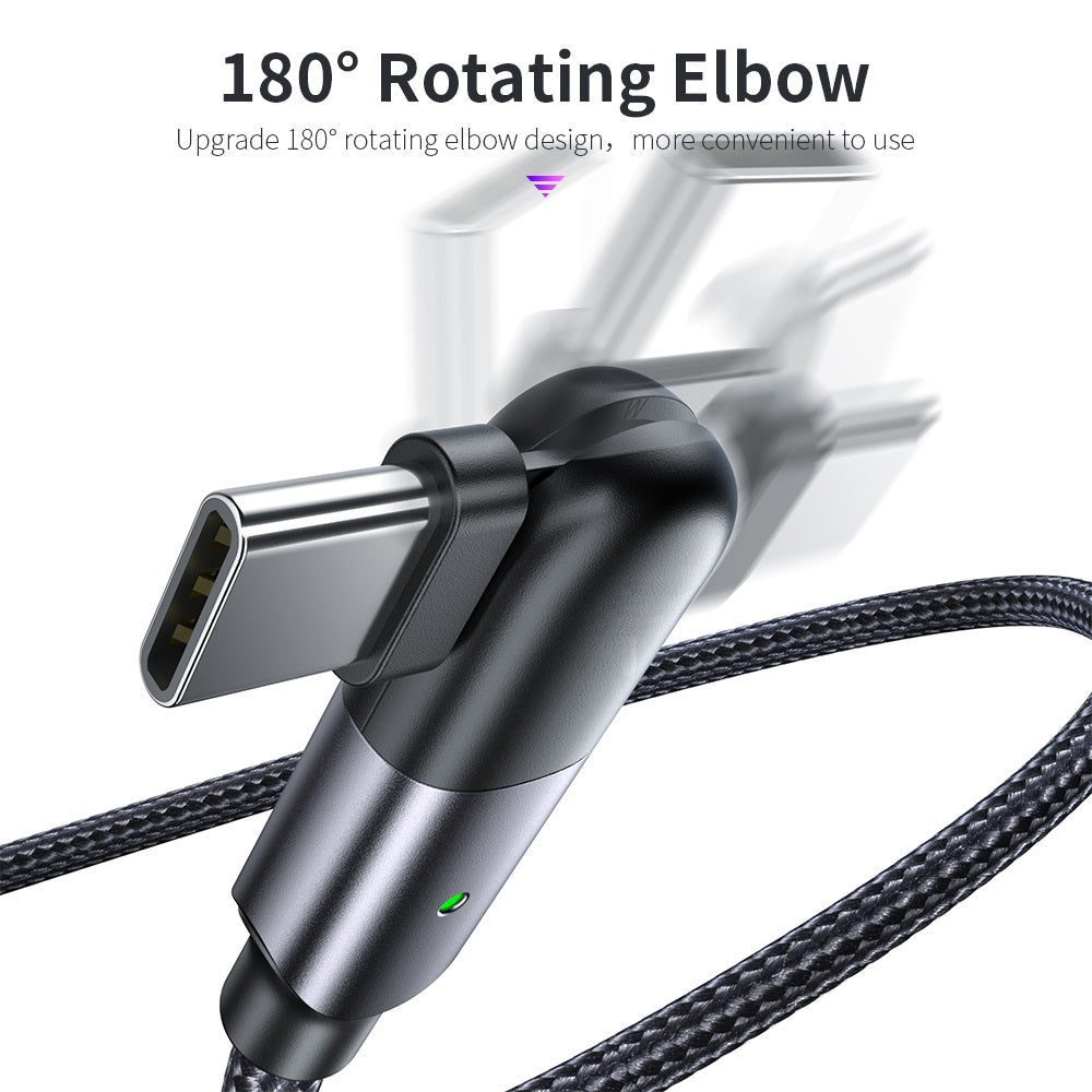 180 ° Rotating Head USB Type-C Charging Cable