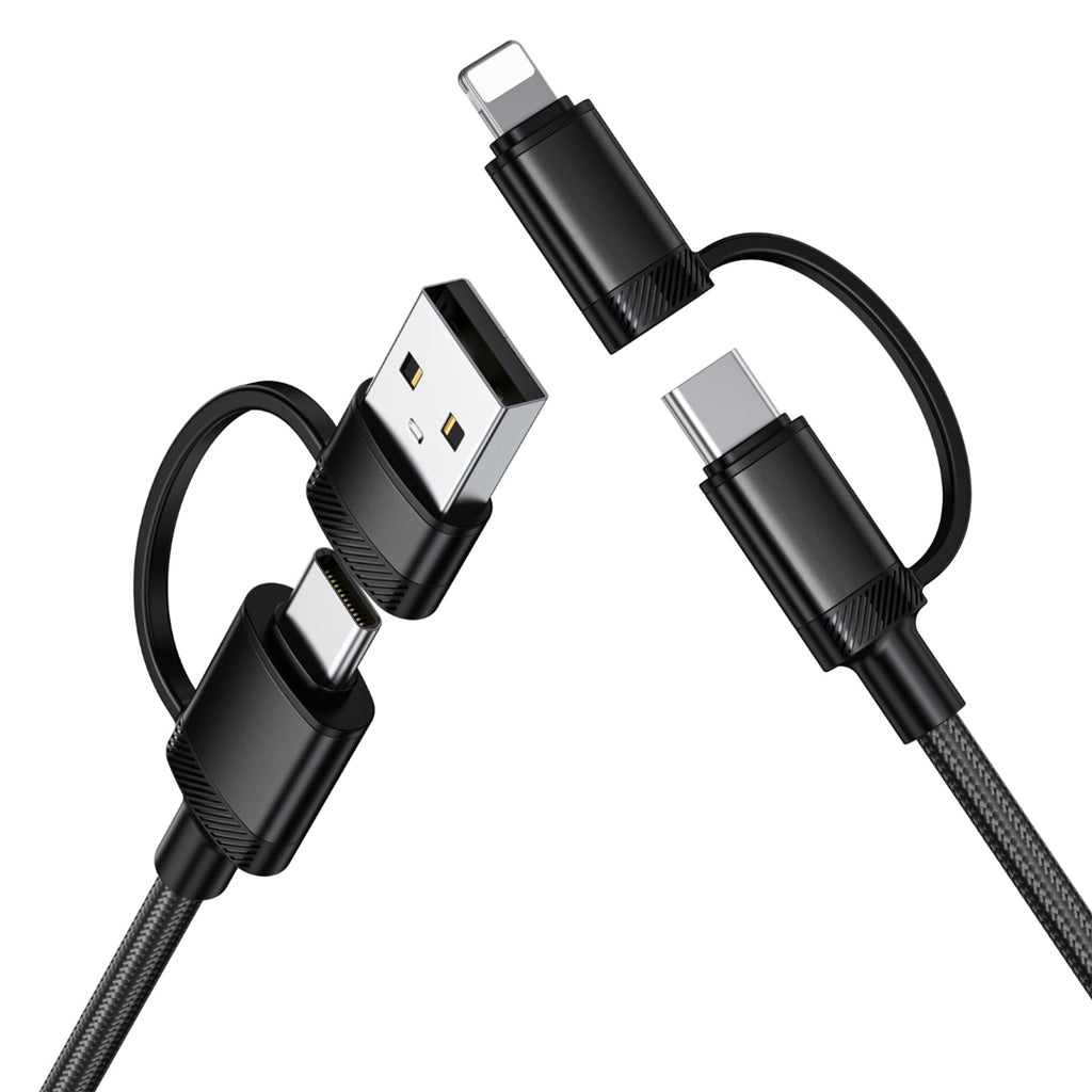navor 4-in-1 USB C Fast Charging Cable 60W PD, USB-A/USB-C to USB-C/Lightning Multi Charger Cord
