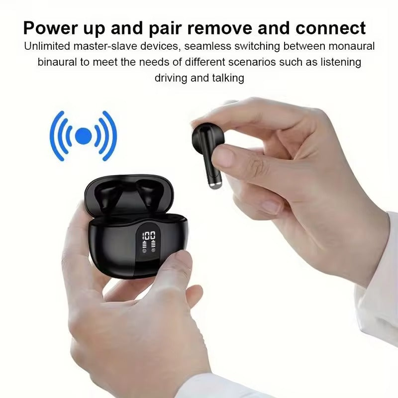 Bluetooth 5.3 Wireless Earbuds with Noise Cancelling, Touch Control, , In-Ear Headphones