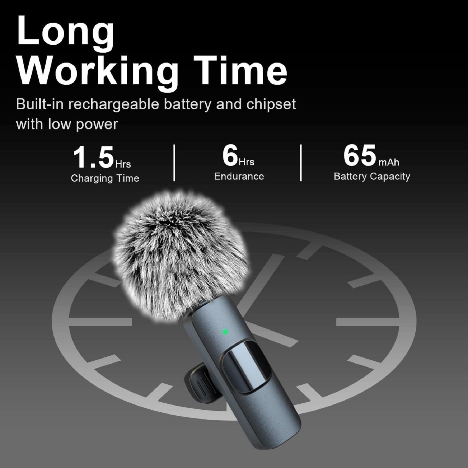 navor Wireless Lavalier Microphone for iPhone 15/16, Android USB-C