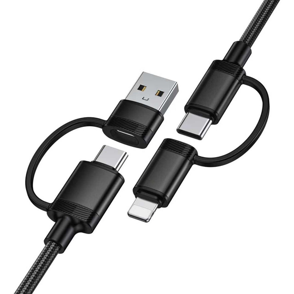 navor 4-in-1 USB C Fast Charging Cable 60W PD, USB-A/USB-C to USB-C/Lightning Multi Charger Cord