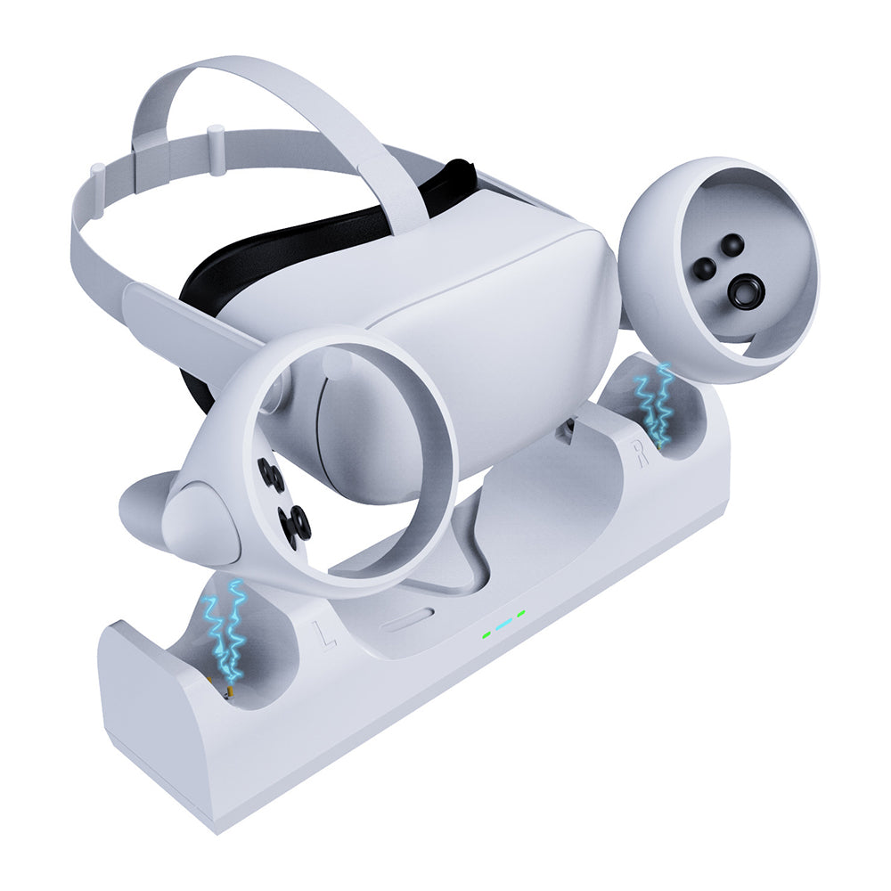 navor VR Charging Dock for Oculus Meta Quest 2 Station, Magnetically Charge Headset and Controller
