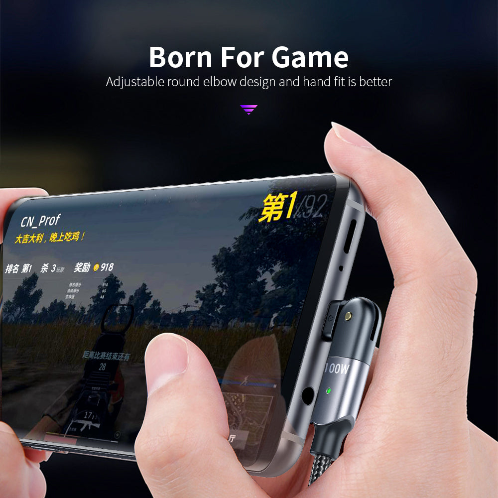 180 ° Rotating Head USB-C to USB-C Charging Cable