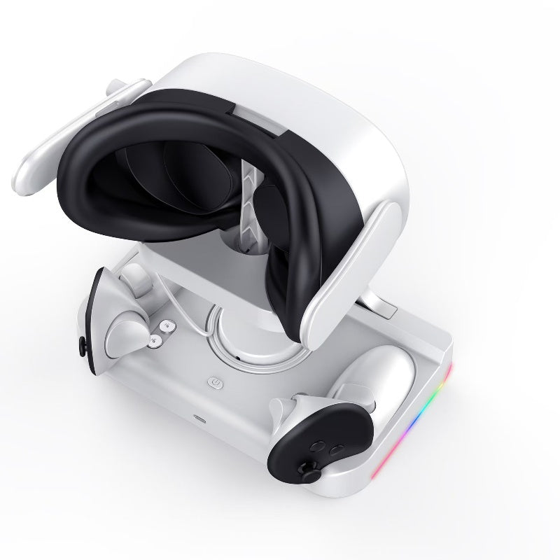 Navor Charging Dock or Oculus Meta Quest 3 VR Headset and Controllers [ White ]
