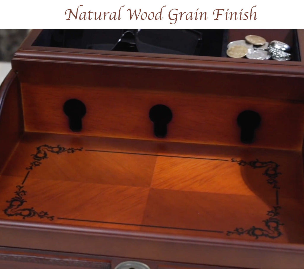 Multi Device Wooden Charging/Docking Station & Organizer with Drawer