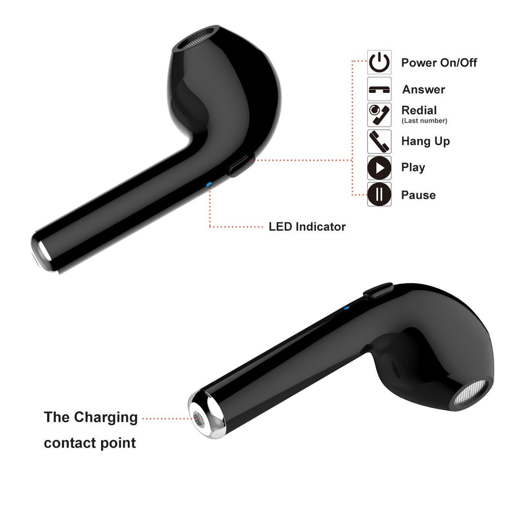 Navor Wireless Bluetooth Stereo earphones for iPhones & other Smartphones with Charging Case