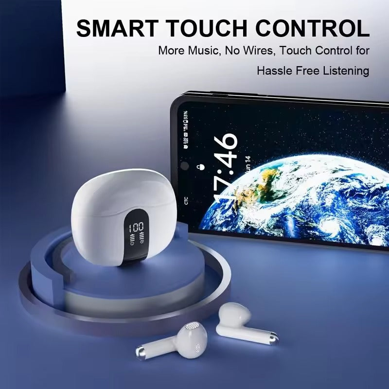 Bluetooth 5.3 Wireless Earbuds with Noise Cancelling, Touch Control, , In-Ear Headphones