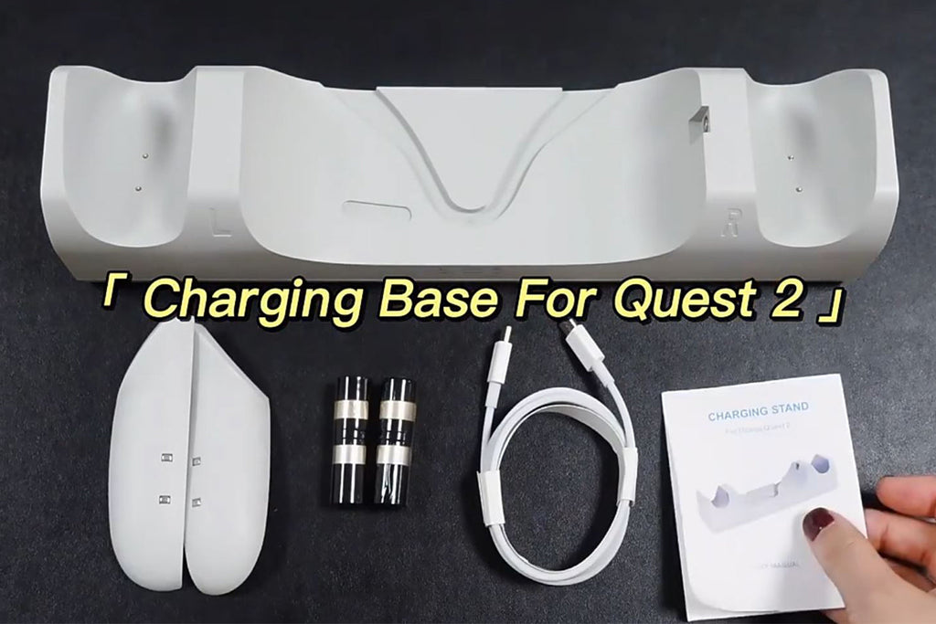 navor VR Charging Dock for Oculus Meta Quest 2 Station, Magnetically Charge Headset and Controller