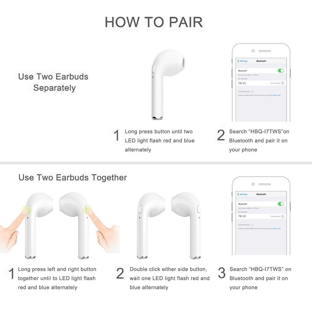Navor Wireless Bluetooth Stereo earphones for iPhones & other Smartphones with Charging Case