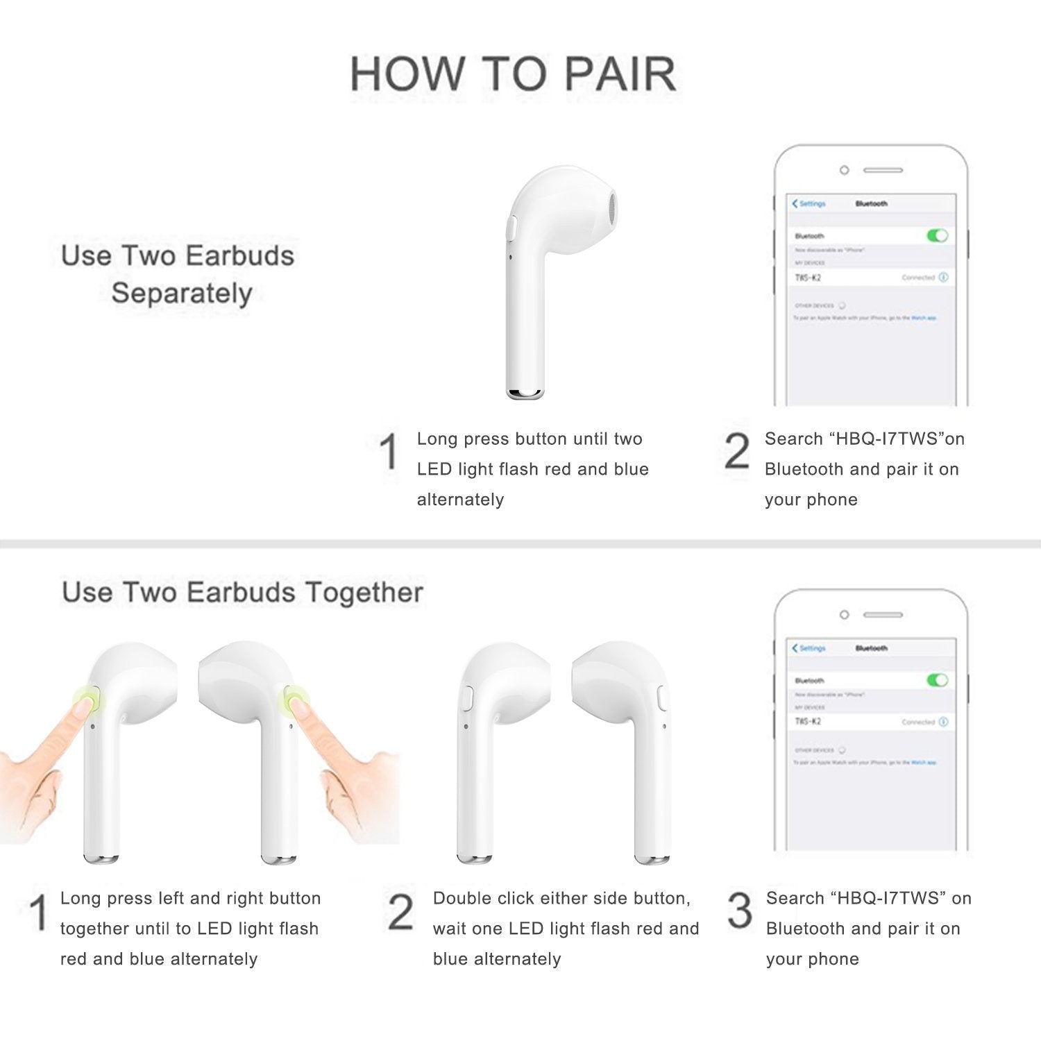 Navor Wireless Bluetooth Stereo earphones for iPhones & other Smartphones with Charging Case