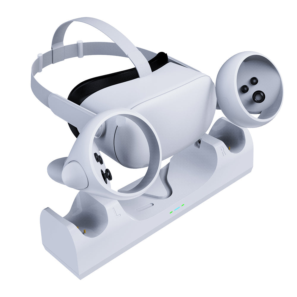 navor VR Charging Dock for Oculus Meta Quest 2 Station, Magnetically Charge Headset and Controller
