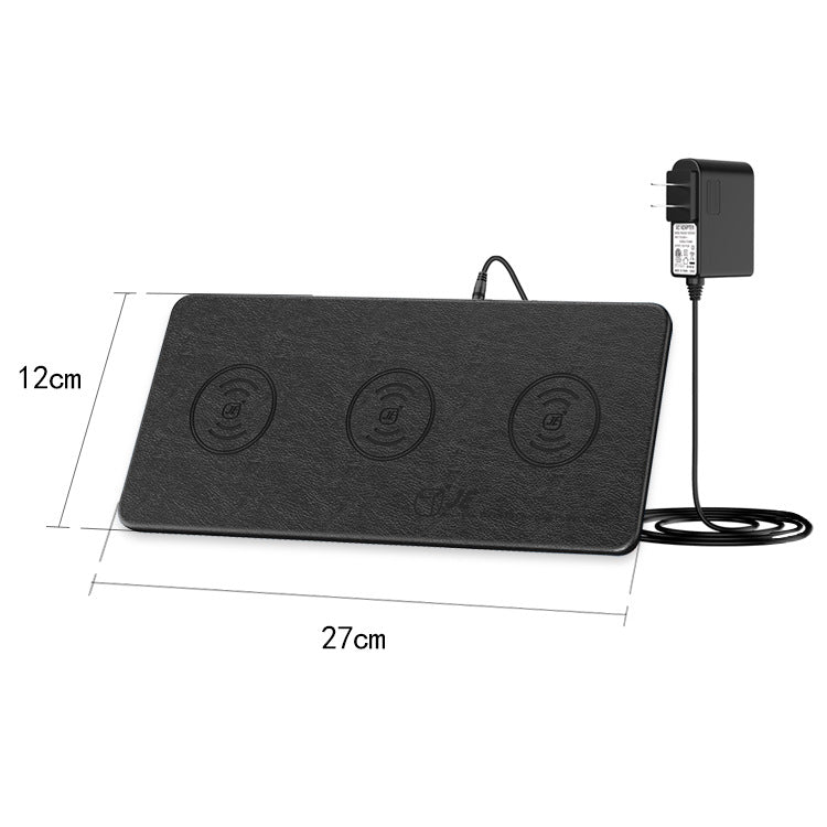 navor 3-in-1 Ultra-Slim Leather Multiple Devices Wireless Charging Pad