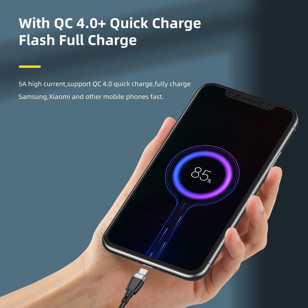 navor 100W USB-C to USB-C Charging Cable, Nylon Charging and Data Transfer Cord