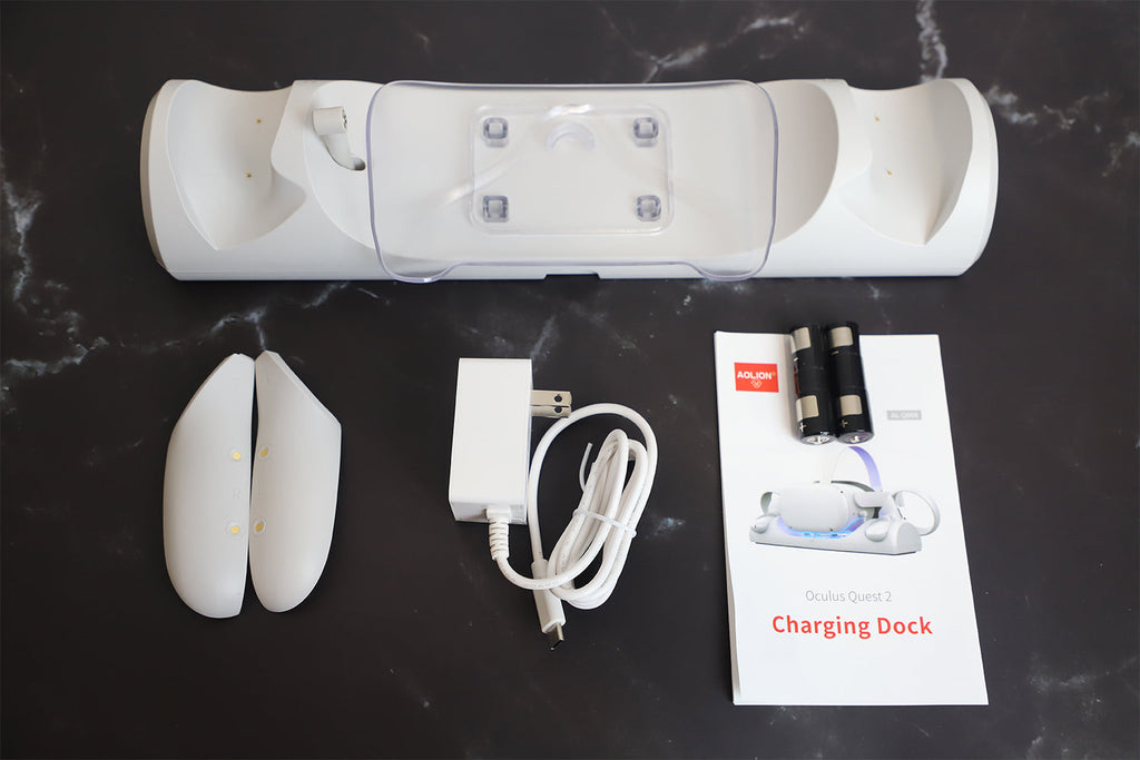VR Charging Dock for Oculus Meta Quest 2 Station, Magnetic Charge Headset and Controller