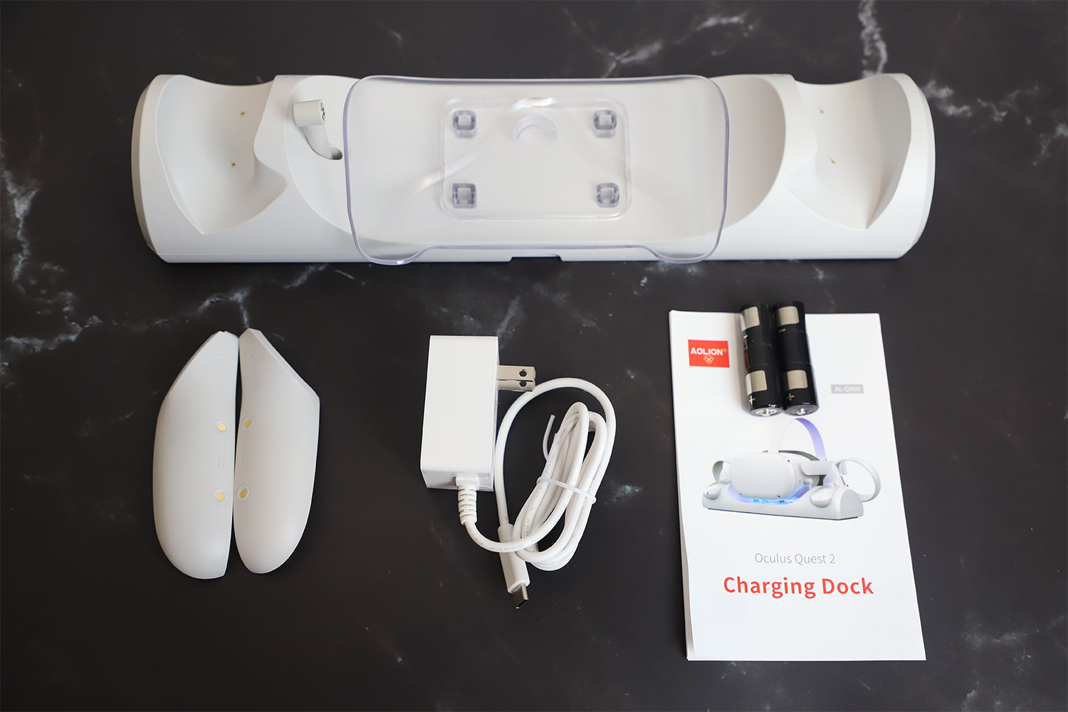 VR Charging Dock for Oculus Meta Quest 2 Station, Magnetic Charge Headset and Controller