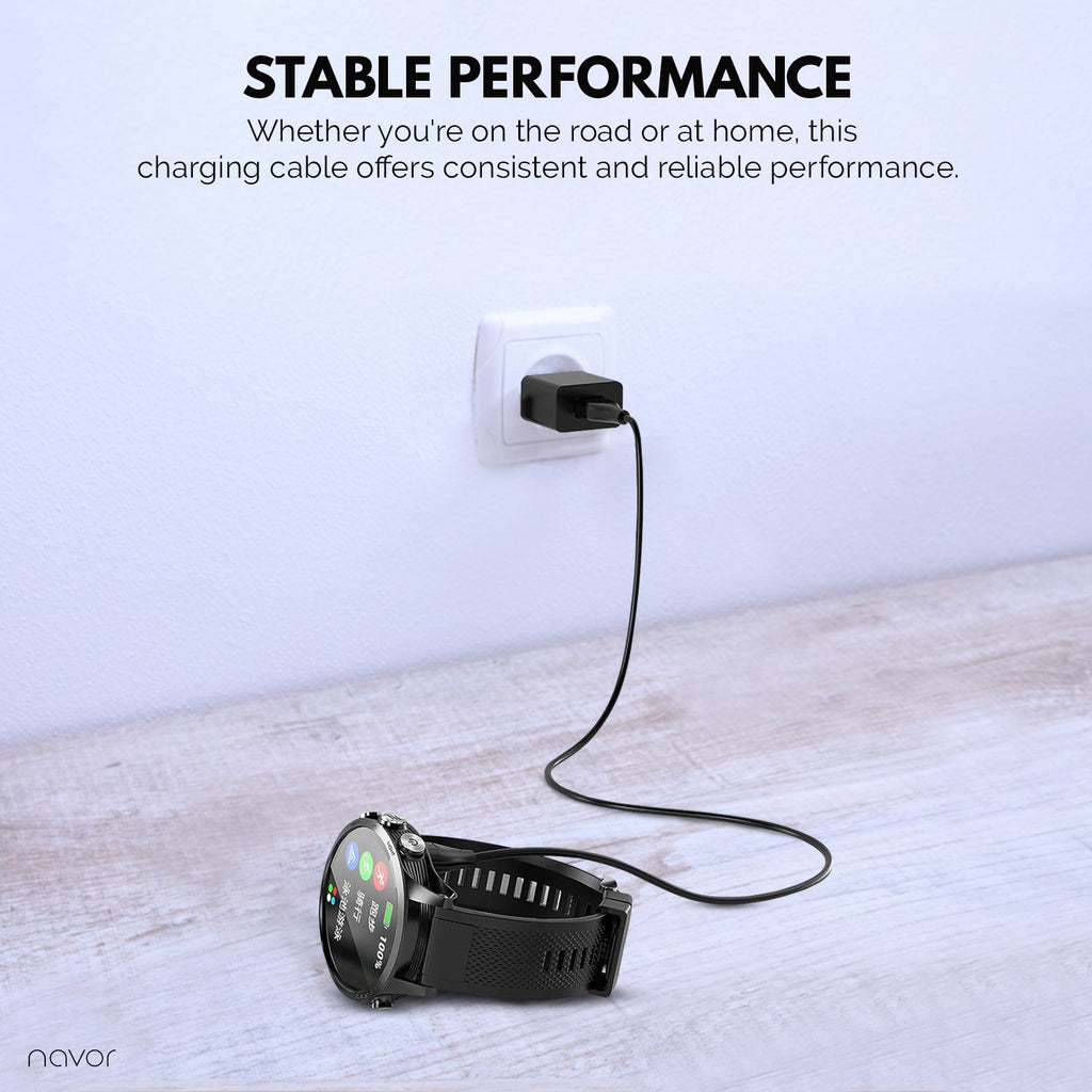 navor Smartwatch Charging Cable Replacement - USB Data Sync Fast Charging Cord Compatible for Vivoactive
