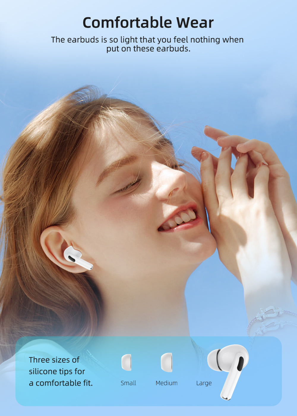 NAVOR for ANC Wireless Earbuds Bluetooth 5.4 Noise Cancelling Earphones with Mic