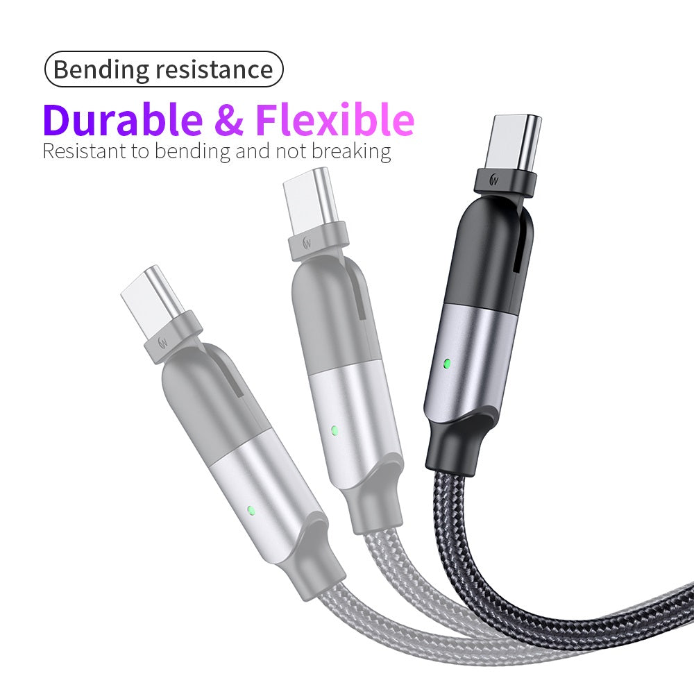 180 ° Rotating Head USB Type-C Charging Cable